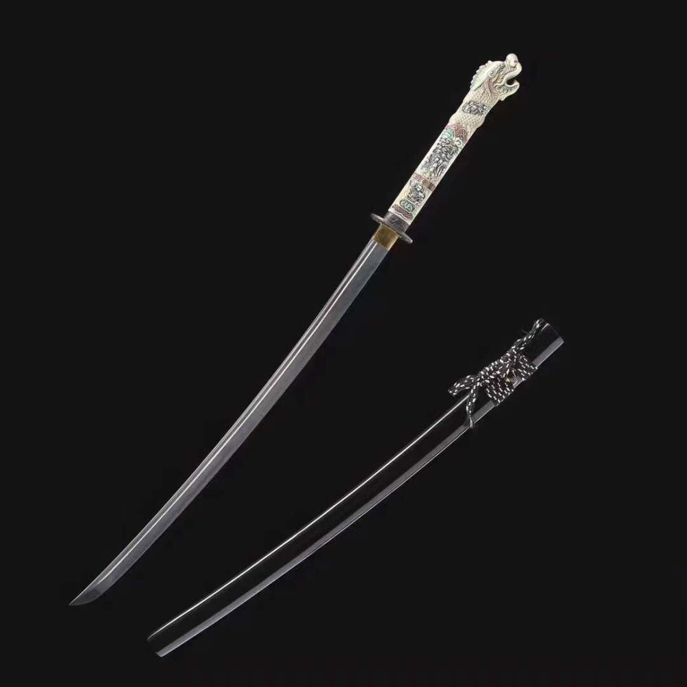 Dragon Head Katana,Janpanese Samurai sword,Dragonhead Katana,High manganese steel,Longquan sword