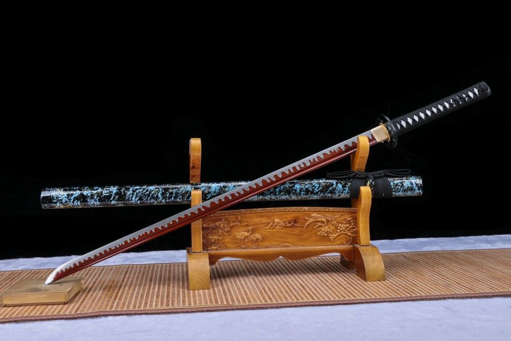 Star Ninjato,Flame Starry Sky,Japanese Samurai Sword,Real Ninjato,Handmade sword,High performance manganese steel,Longquan sword