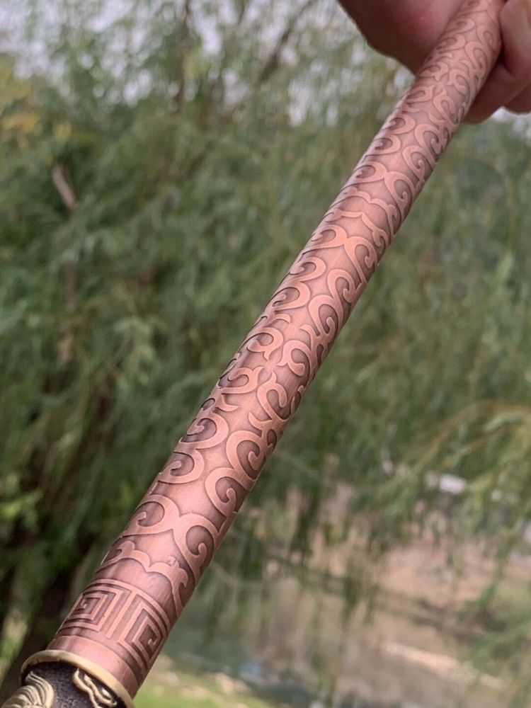 Mini Golden Cudgel,A weapon used by the Monkey King,Monkey King Bar,Red copper carved dragon