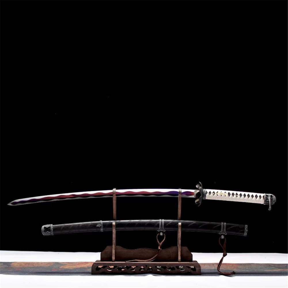 Black Undead Cut Katana,Sekiro: Shadows Die Twice,Japanese Samurai Sword,Real Handmade Katana sword,High manganese steel,Full Tang