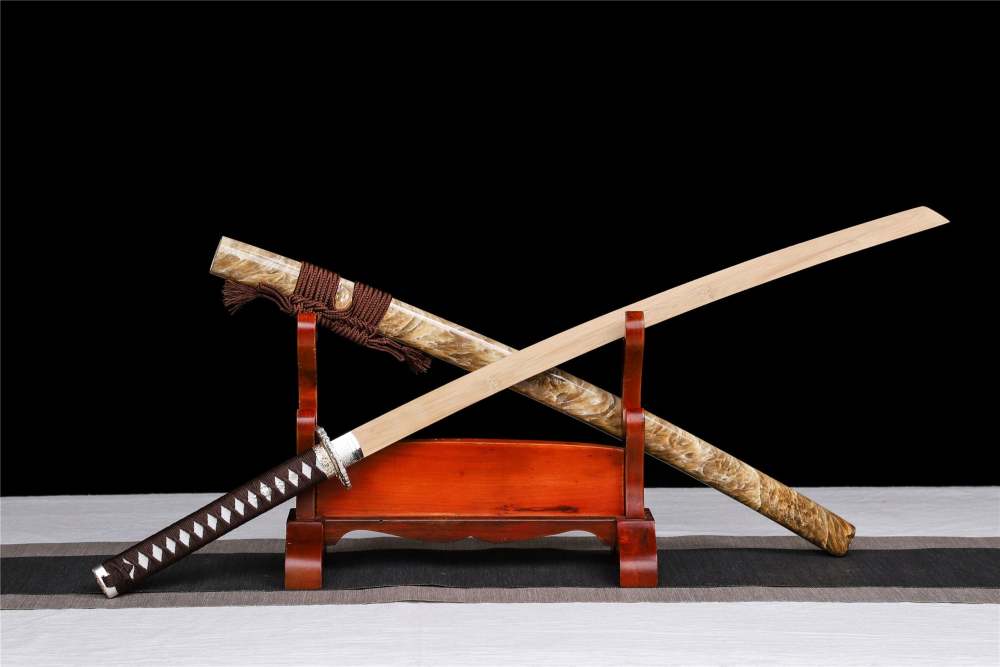 Granite Katana,Wooden Katana,Japanese Samurai Sword,Handmade Wooden Sword,Bamboo Blade
