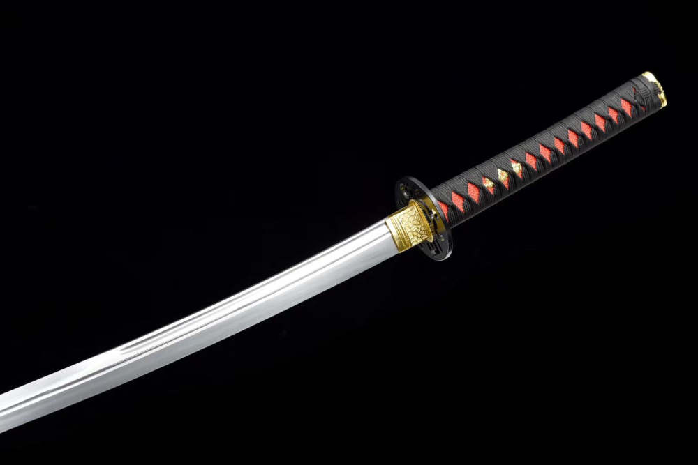Katana,Samurai sword,Rail steel hand-forged,Solid wood