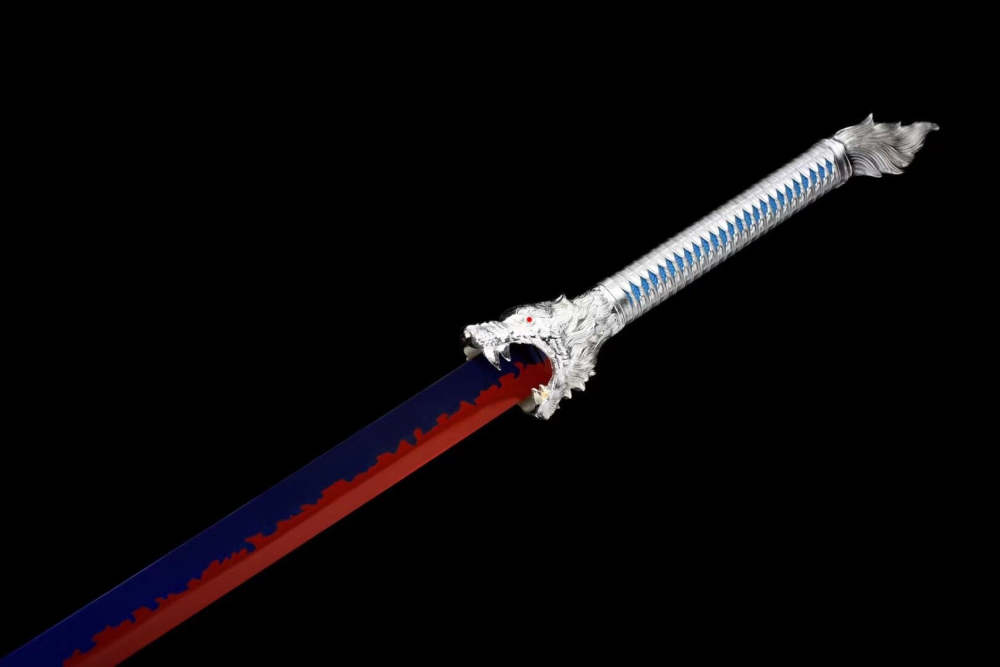 Snow Blood Wolf Sword,Handicraft,Tang-Horizontal Sword, High manganese steel, Longquan sword