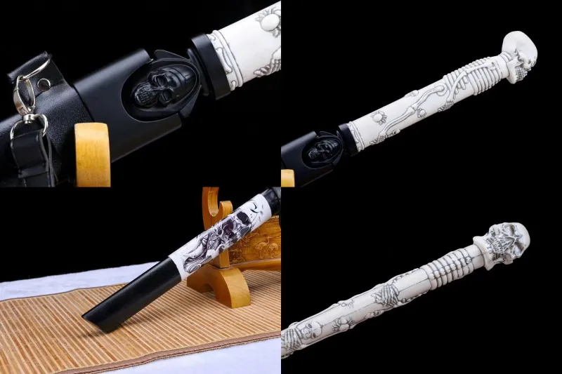 Ghost Slash,Ghost head sword,Tang-Horizontal knife,Ghost Print Series,High manganese steel,Longquan sword