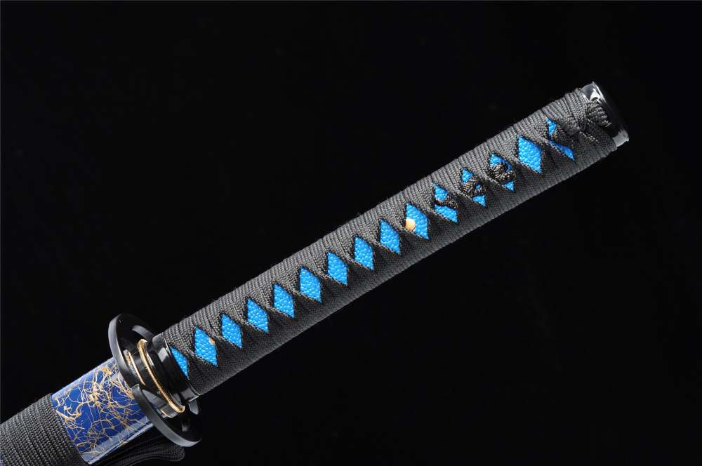 Blue Enchantress Katana,Baked Blue Series,Japanese Samurai Sword,Real Katana,Handmade sword,Longquan sword