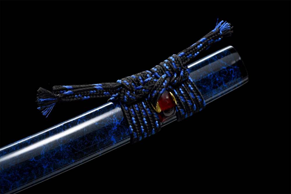 Yaomei Wakizashi Sword,Baked Blue Blade,Japanese Samurai Sword,Real Handmade Wakizashi,High manganese steel
