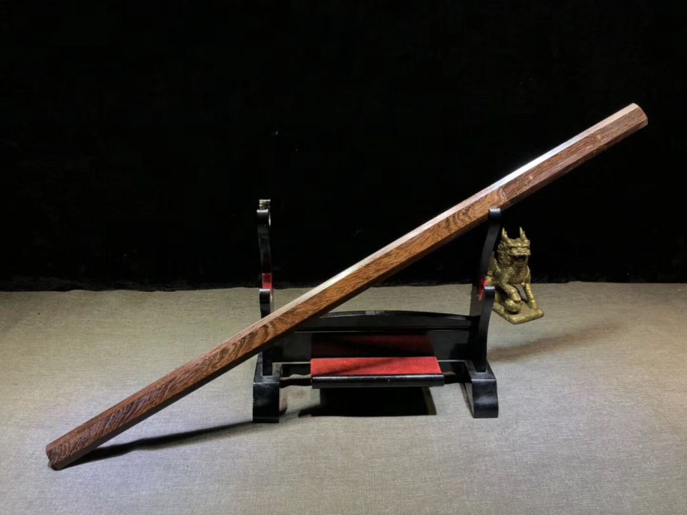 Six-sided stick sword,Tang sword,Pattern steel,Earth burning blade,Wenge scabbard,Longquan sword