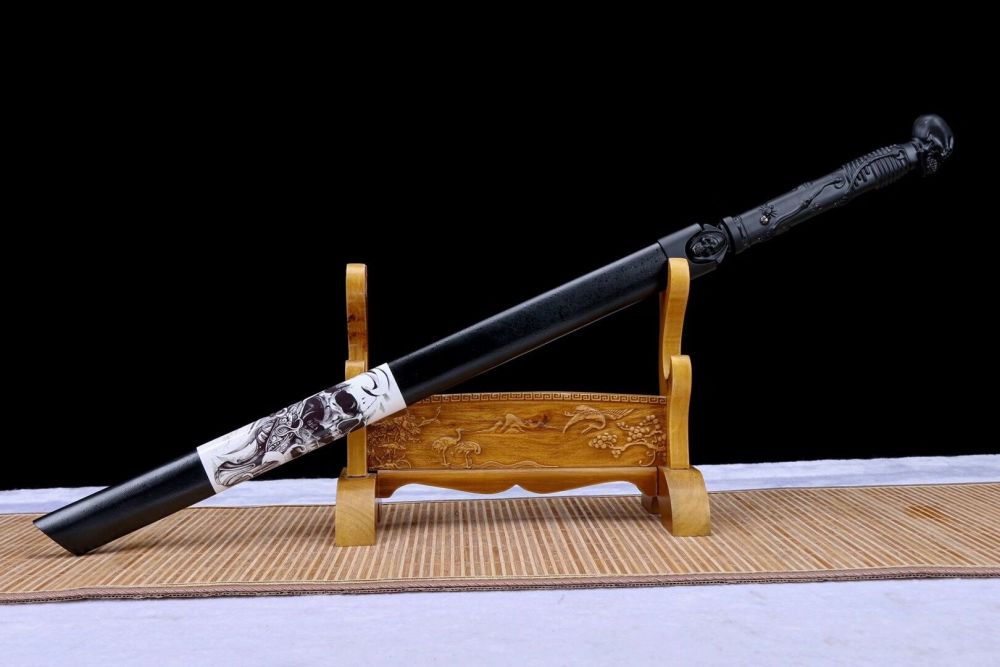 Hell Soul Slash,Ghost Head Sword,Tang-Horizontal Knife,Handmade Chinese Sword,High-performance spring steel,Longquan sword