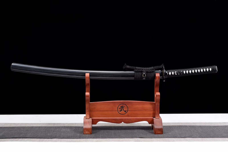 Black Katana,Wooden Katana,Japanese Samurai Sword,Handmade Wooden Sword,Rosewood blade