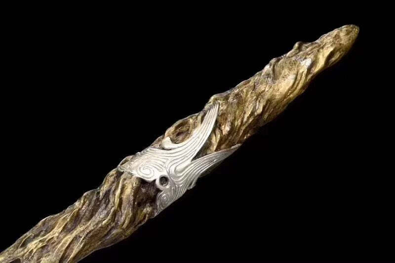 Xuan-Yellow Ancient Sword,Real Sword,Mysterious Yellow Sword,Handmade Chinese Sword,Hundred steelmaking pattern steel,Longquan sword