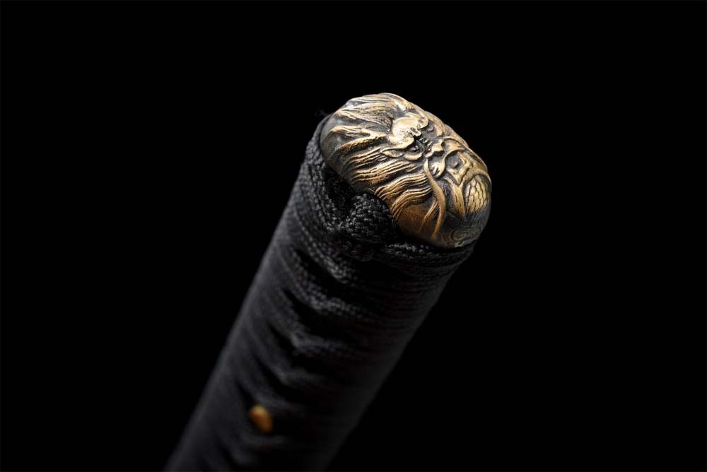 Longxiao Katana,Japanese Samurai Sword,Real Handmade Katana,High Manganese Steel,Gloden Blade
