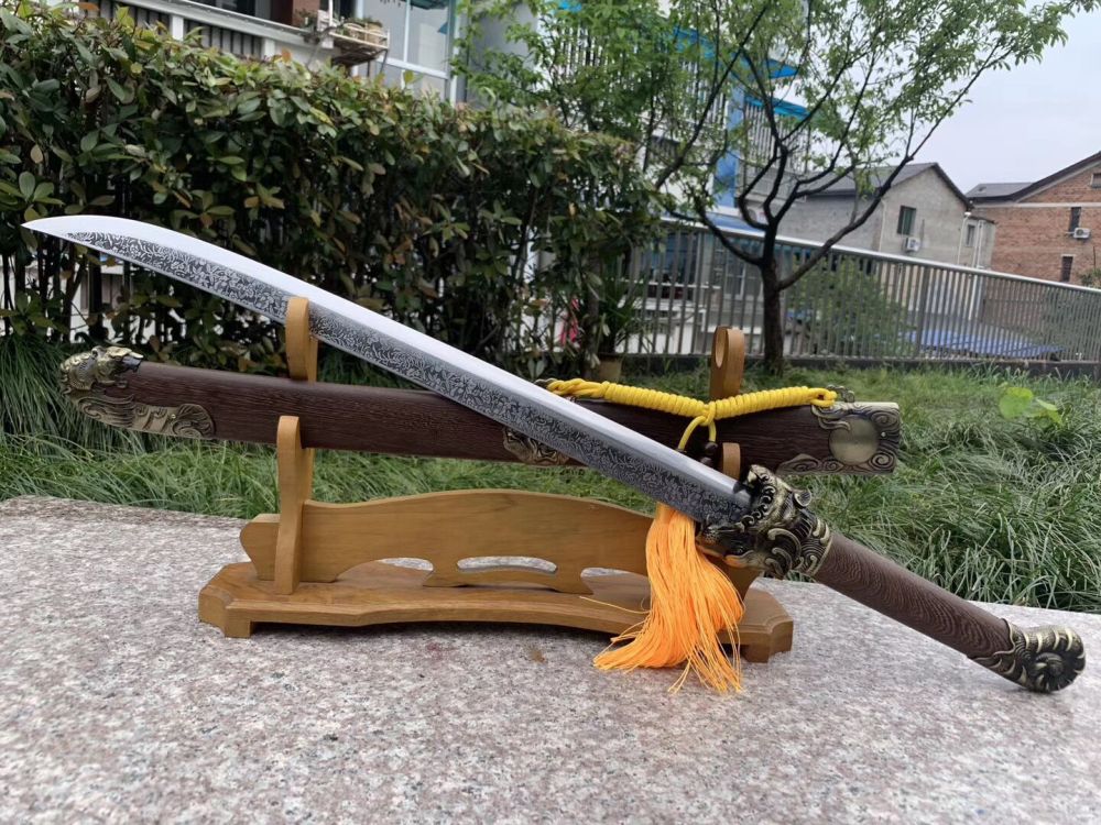 Tiger War Sword,War Knife,High manganese steel,Rosewood scabbard,Longquan sword