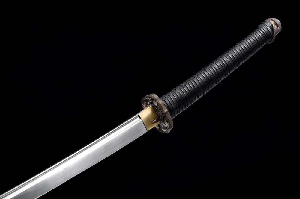 Recher Samurai Sword,Real Tachi,Handmade sword,Hand-carved copper scabbard,High manganese steel,Longquan sword