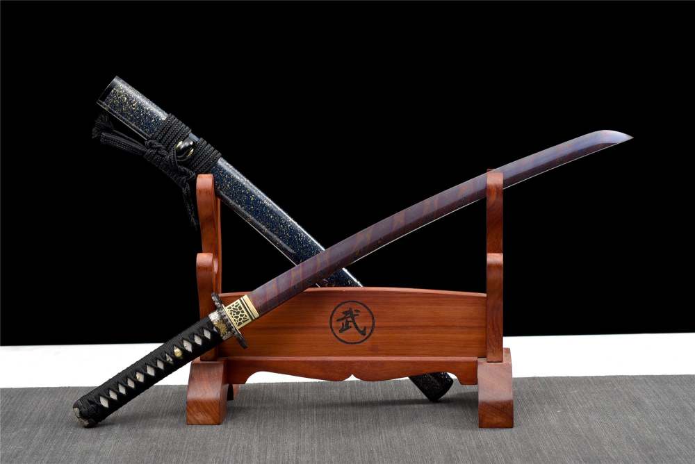 Scarlet Moon Wakizashi,Japanese Samurai Sword,Real Wakizashi,Handmade sword,Longquan sword