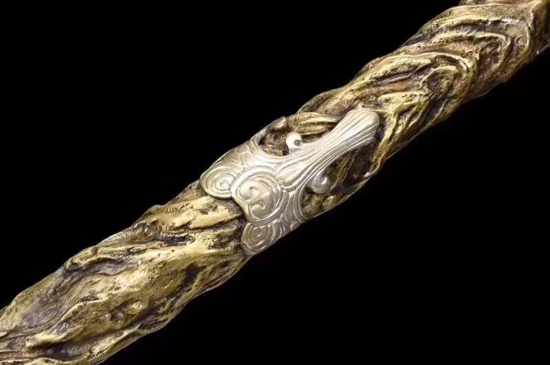 Xuan-Yellow Ancient Sword,Real Sword,Mysterious Yellow Sword,Handmade Chinese Sword,Hundred steelmaking pattern steel,Longquan sword