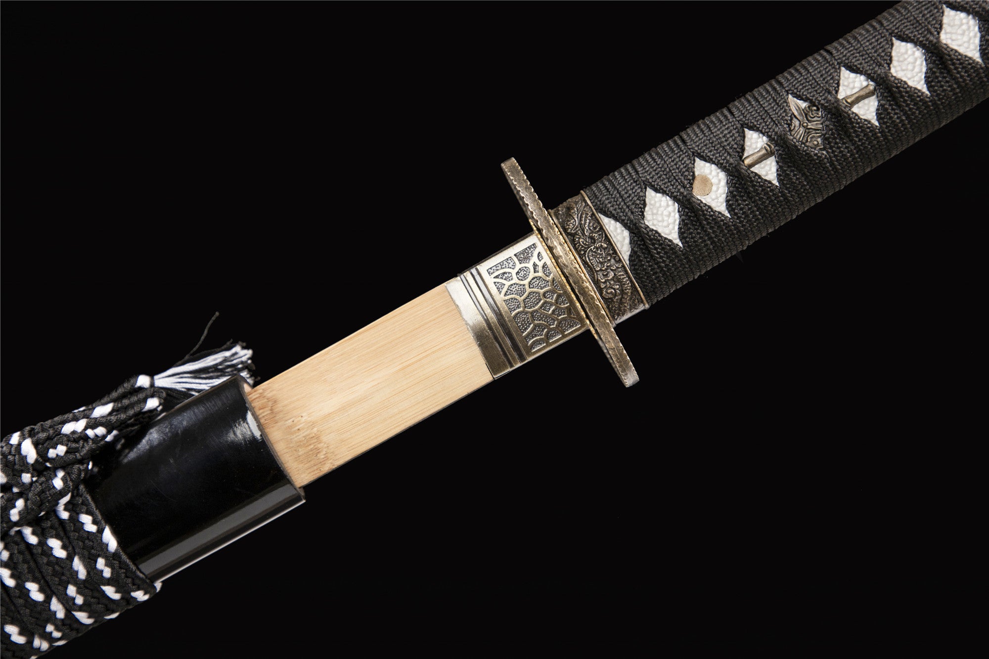 Bright Black Katana,Wooden Katana,Japanese Samurai Sword,Handmade