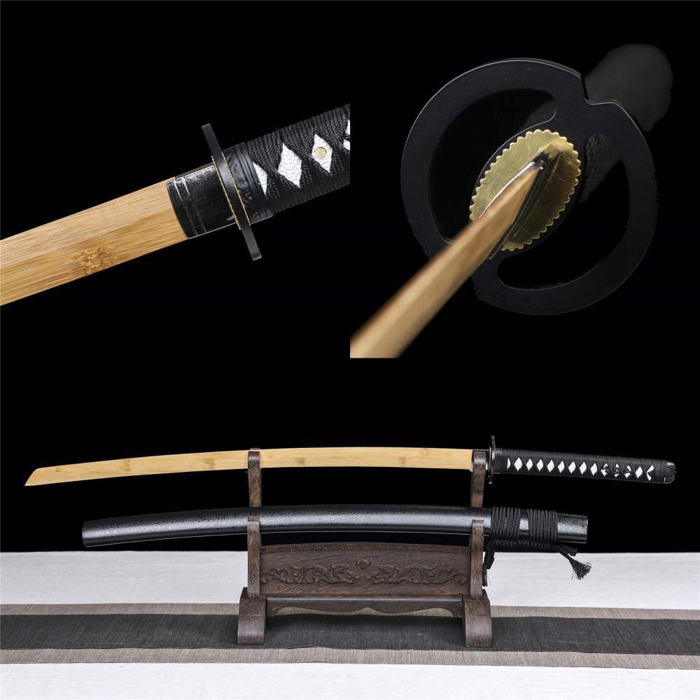 Miyamoto Musashi Katana,Wooden Katana,Japanese Samurai Sword,Handmade Wooden Sword,Rosewood blade/Bamboo Blade