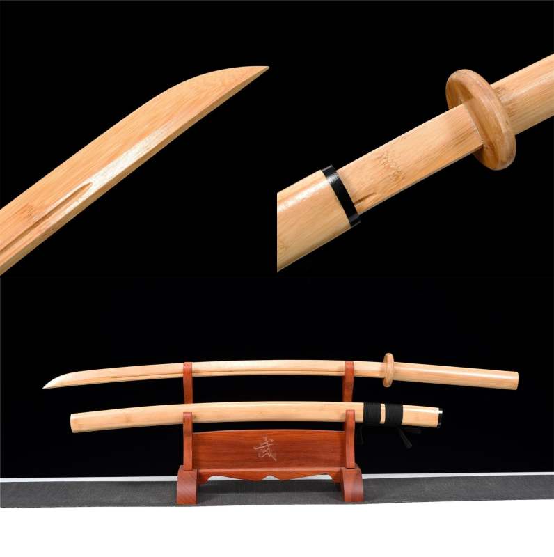 Iaido Bamboo Katana,Handmade Japanese Training Sword,Martial Arts Practice Bamboo Sword,Kendo Wooden Sword