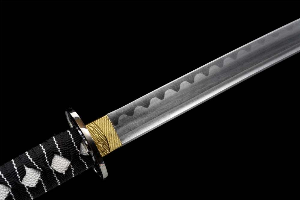 Carved Dragon Katana,Double Dragon,Black Katana,Japanese Samurai Sword,Real Handmade Katana,Carbon steel