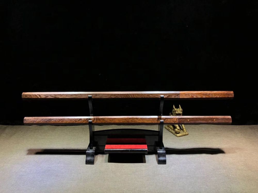 Six-sided stick sword,Tang sword,Pattern steel,Earth burning blade,Wenge scabbard,Longquan sword