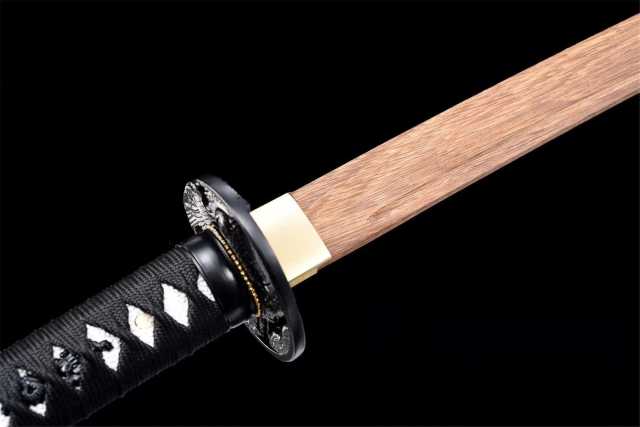 Black Katana,Wooden Katana,Japanese Samurai Sword,Handmade Wooden Sword,Rosewood blade