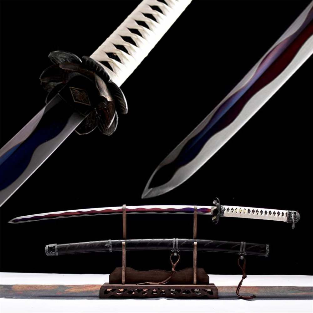 Black Undead Cut Katana,Sekiro: Shadows Die Twice,Japanese Samurai Sword,Real Handmade Katana sword,High manganese steel,Full Tang
