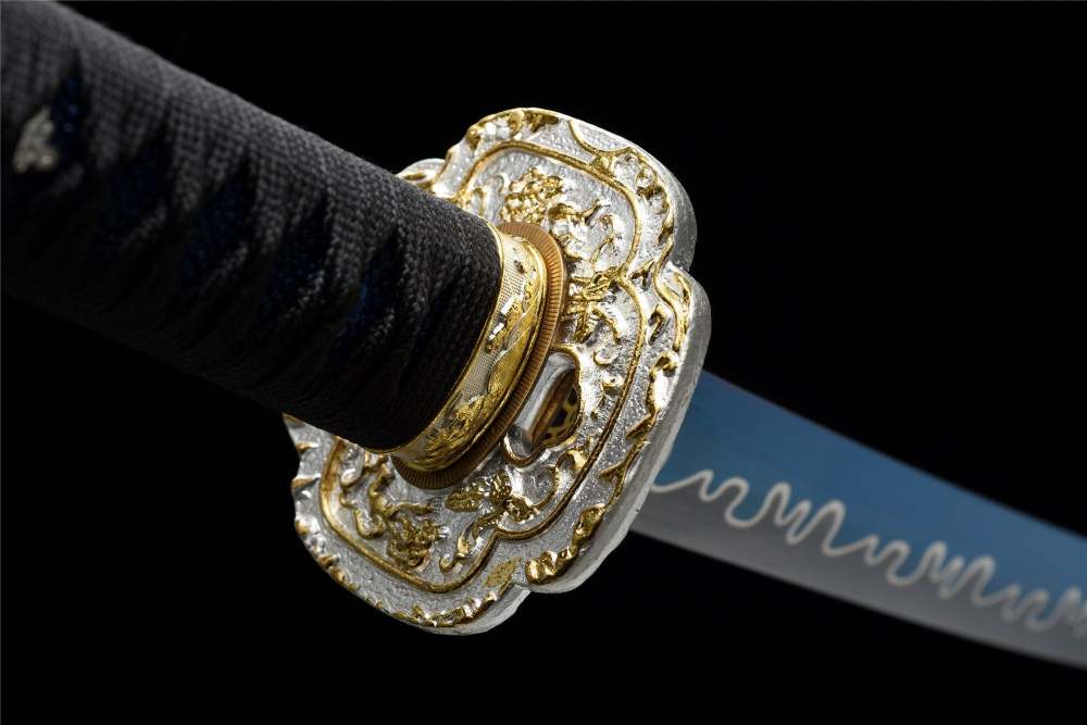 Yaomei Wakizashi Sword,Baked Blue Blade,Japanese Samurai Sword,Real Handmade Wakizashi,High manganese steel