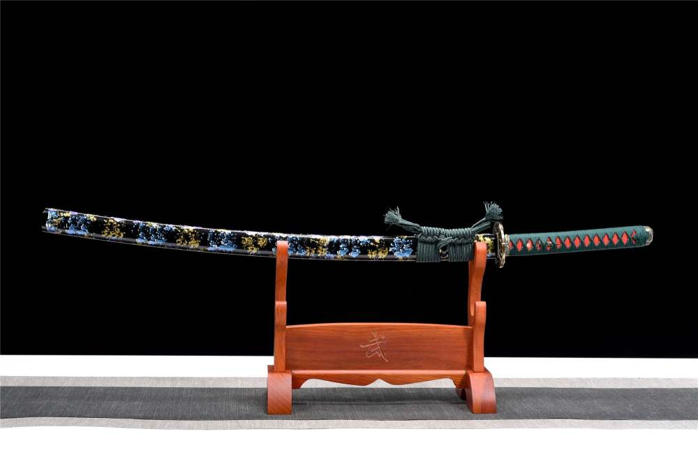 Shadow Snake Katana,Baked black series,Japanese Samurai Sword,Real Handmade Katana,High Manganese Steel