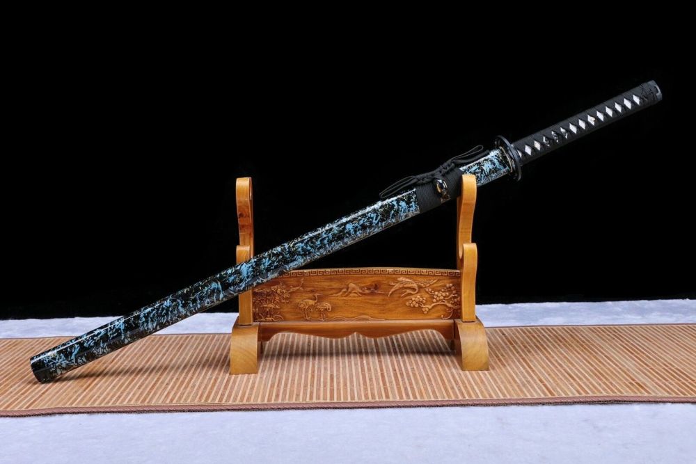 Star Ninjato,Flame Starry Sky,Japanese Samurai Sword,Real Ninjato,Handmade sword,High performance manganese steel,Longquan sword
