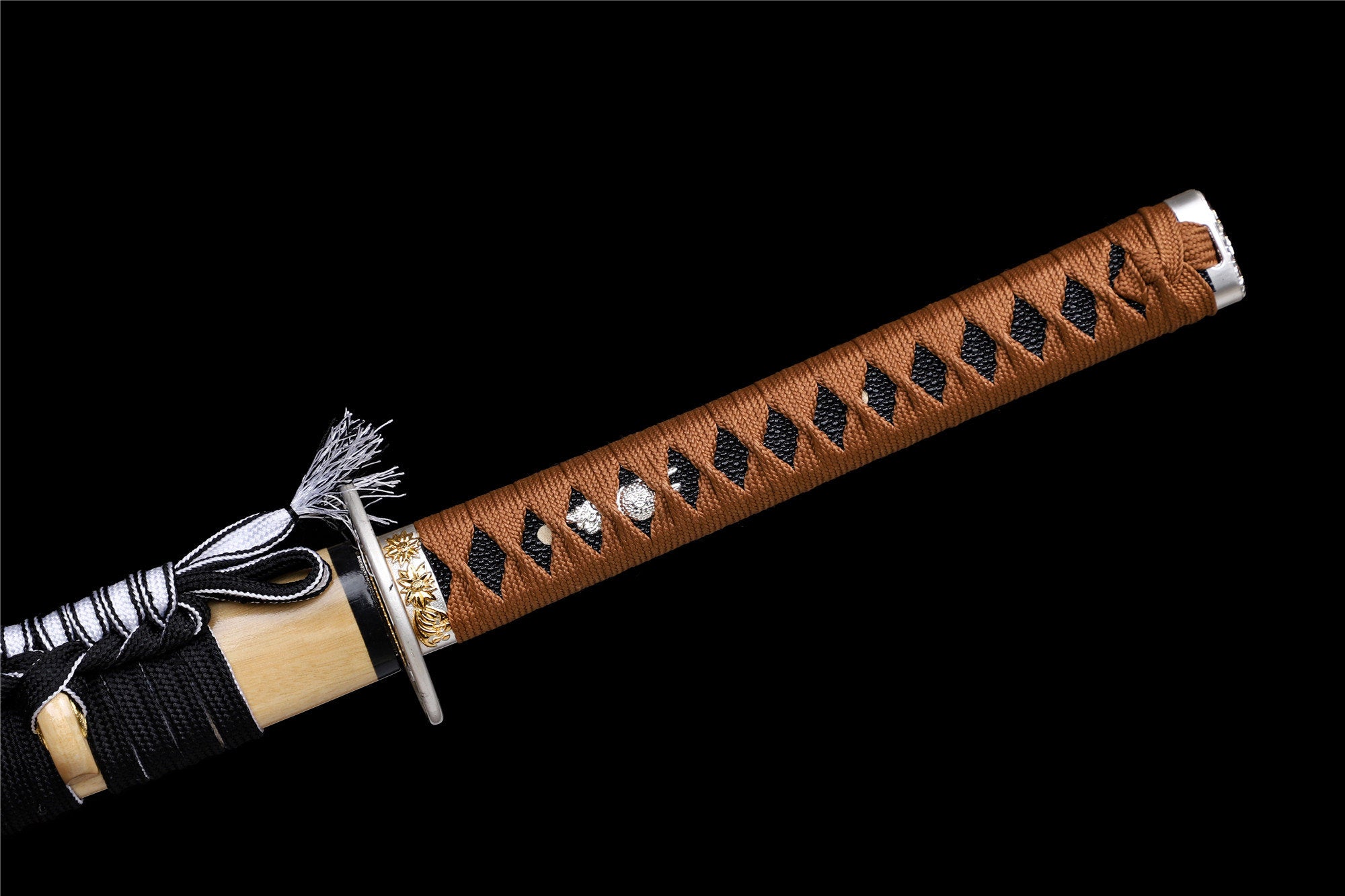 Wood Color Katana,Wooden Katana,Japanese Samurai Sword,Handmade Wooden