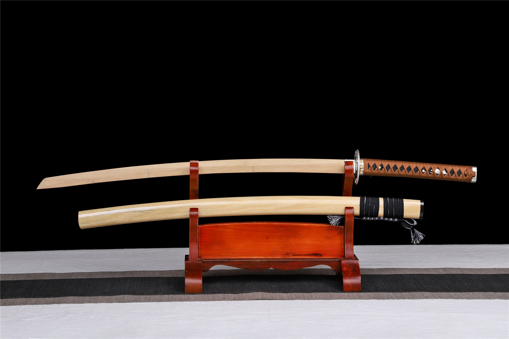 Wood Color Katana,Wooden Katana,Japanese Samurai Sword,Handmade Wooden ...