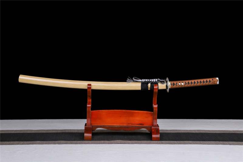 Wood Color Katana,Wooden Katana,Japanese Samurai Sword,Handmade Wooden Sword,Bamboo Blade