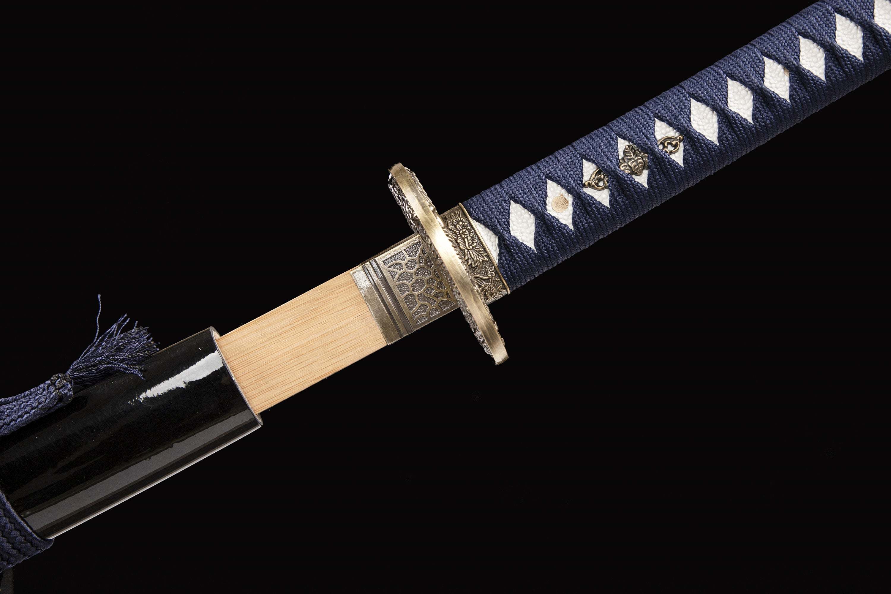 Golden Dragon Katana,Wooden Katana,Japanese Samurai Sword,Handmade Wooden Sword,Bamboo Blade