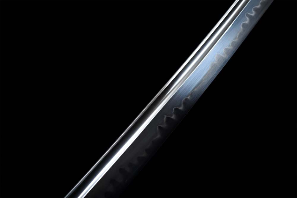 Blackwing Katana,Japanese Samurai Sword,Real Handmade Katana,1095 Steel,Clay tempered,Black blade