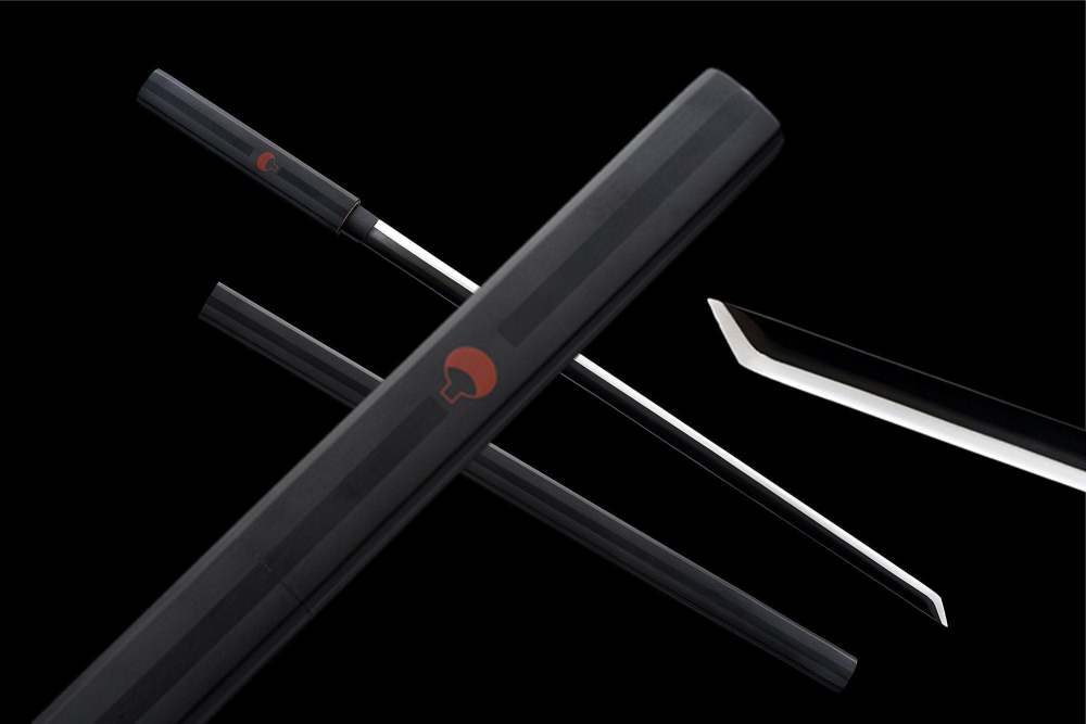 Anime Sword,Sasuke Katana,Black style,Kusanagi Sword,Japanese Samurai Sword,Real Handmade anime Katana,High-carbon steel