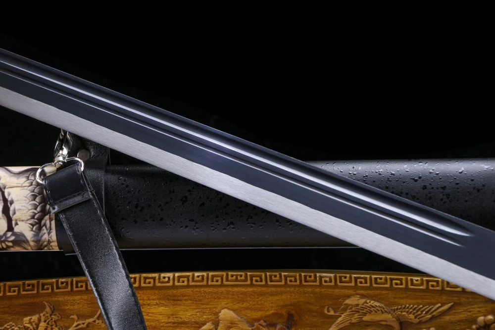 Black skull sword,Handicraft,Military saint Guan Yu,Tang sword,Ghost head knife,High manganese steel,Longquan sword