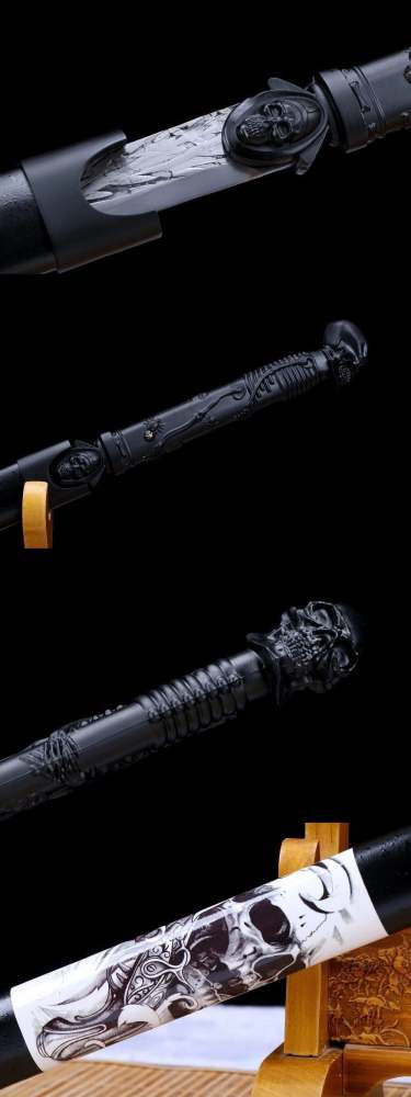 Hell Soul Slash,Ghost Head Sword,Tang-Horizontal Knife,Handmade Chinese Sword,High-performance spring steel,Longquan sword