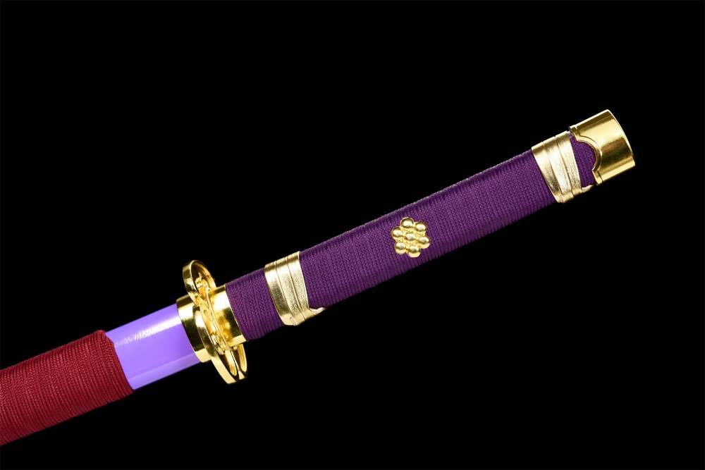 Purple Anime Sword,One Piece,Anime Cosplay,Japanese Samurai Sword,Real Handmade anime Katana,High-carbon steel,Full Tang
