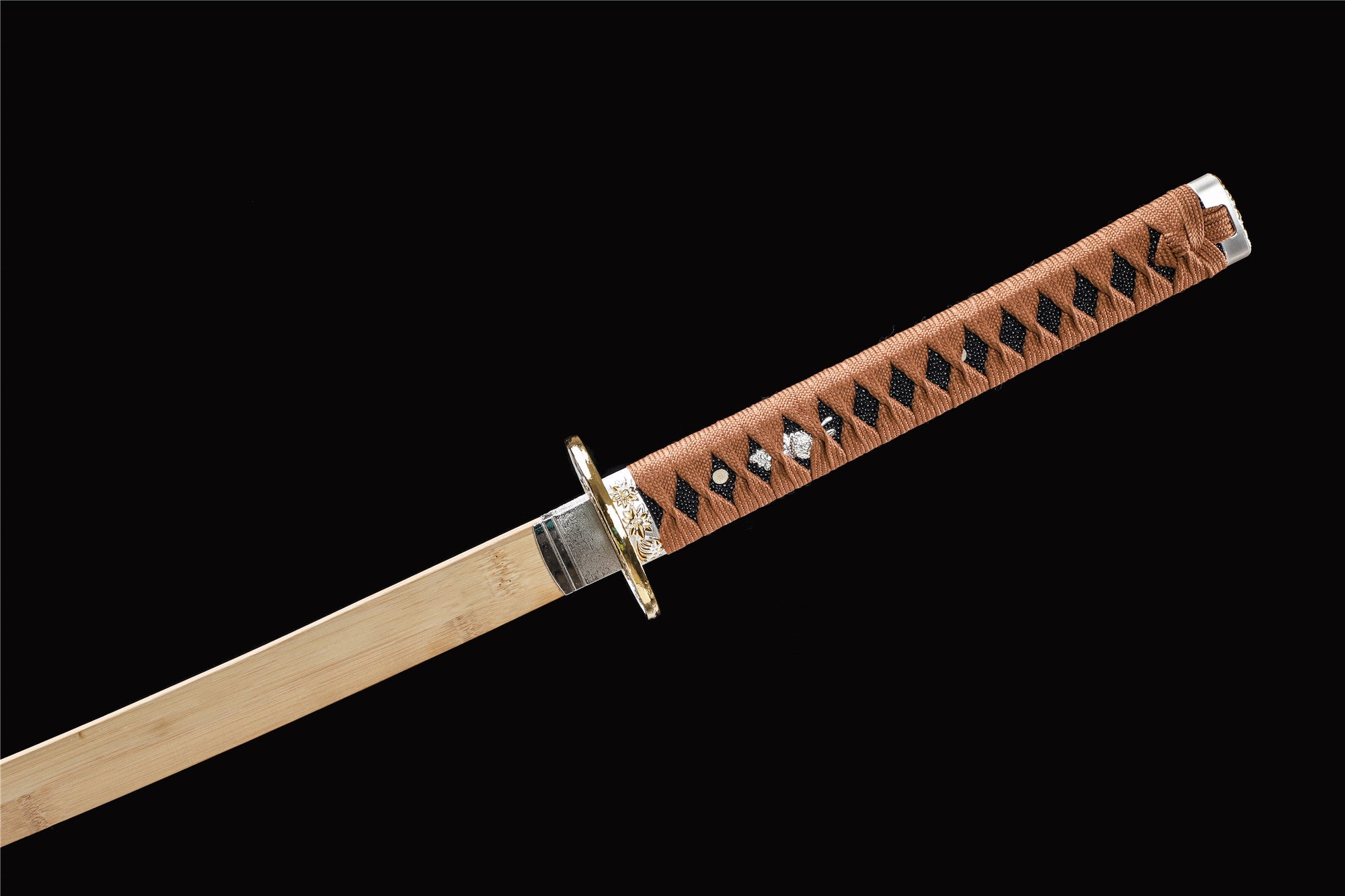 TwoColor Katana,Black and yellow,Wooden Katana,Japanese Samurai Sword