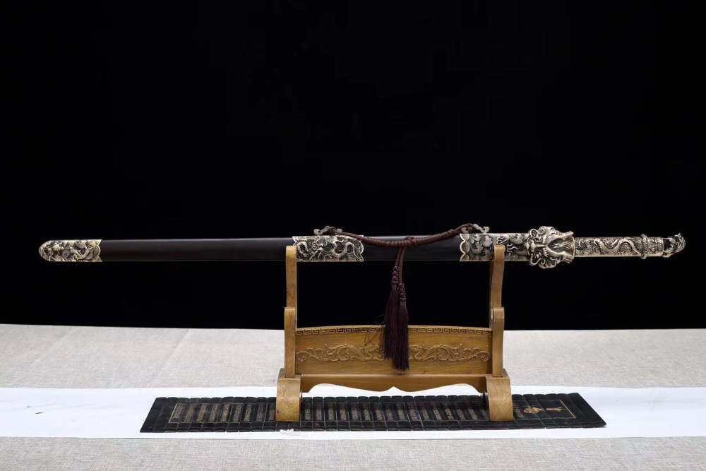 Sacred Dragon Sword,Handmade Traditional Sword,Chinese Sword,Hundred steelmaking pattern steel,Longquan sword