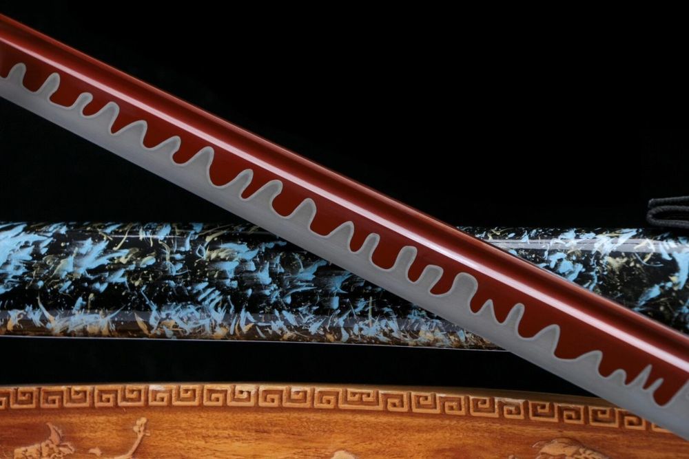 Star Ninjato,Flame Starry Sky,Japanese Samurai Sword,Real Ninjato,Handmade sword,High performance manganese steel,Longquan sword