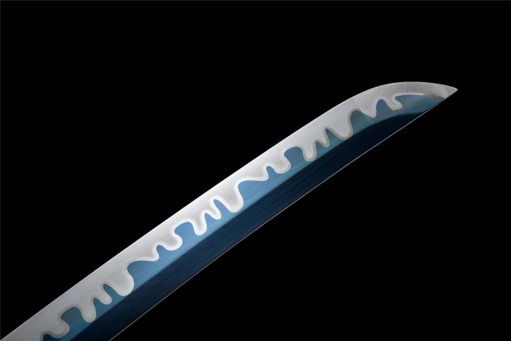 Yaomei Wakizashi Sword,Baked Blue Blade,Japanese Samurai Sword,Real Handmade Wakizashi,High manganese steel
