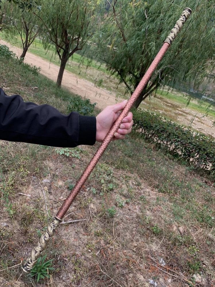 Mini Golden Cudgel,A weapon used by the Monkey King,Monkey King Bar,Red copper carved dragon
