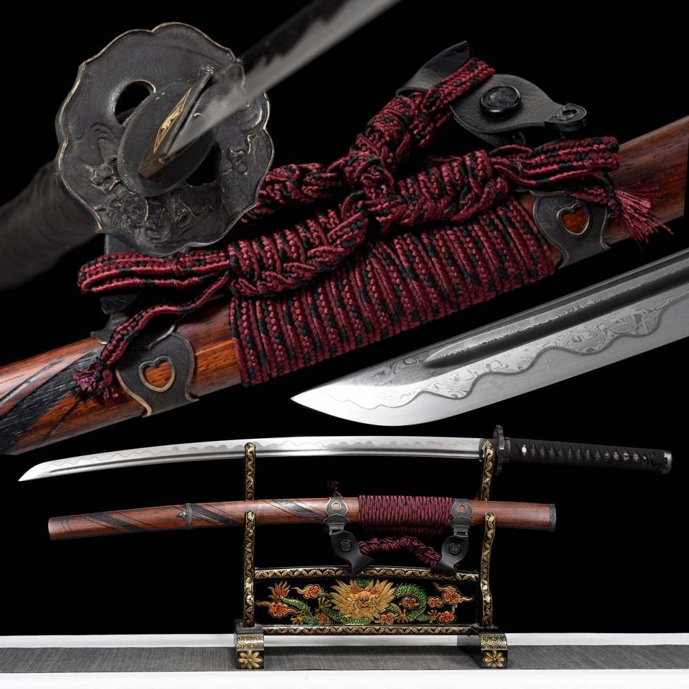 Undead Cut Tachi Katana,Sekiro: Shadows Die Twice,Real Japanese Samurai Sword,Handmade Tachi Sword,Damascus Steel,Full Tang