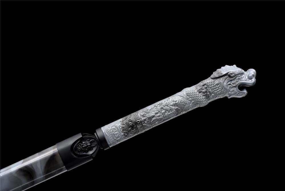 Black Dragon Slash,Handicraft,Dragon Head Tang-Horizontal Sword,Real Tang Sword,Handmade Chinese Sword,Longquan sword