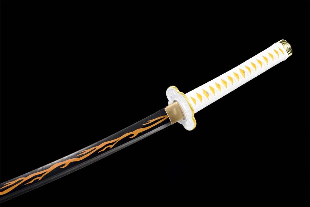 Anime Sword,Roasted Yellow Blade,Japanese Samurai Sword,Real Handmade anime Katana,High-carbon steel