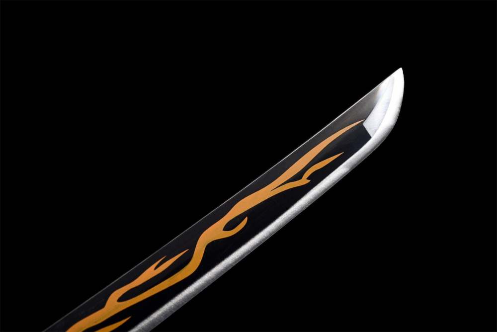 Anime Sword,Roasted Yellow Blade,Japanese Samurai Sword,Real Handmade anime Katana,High-carbon steel