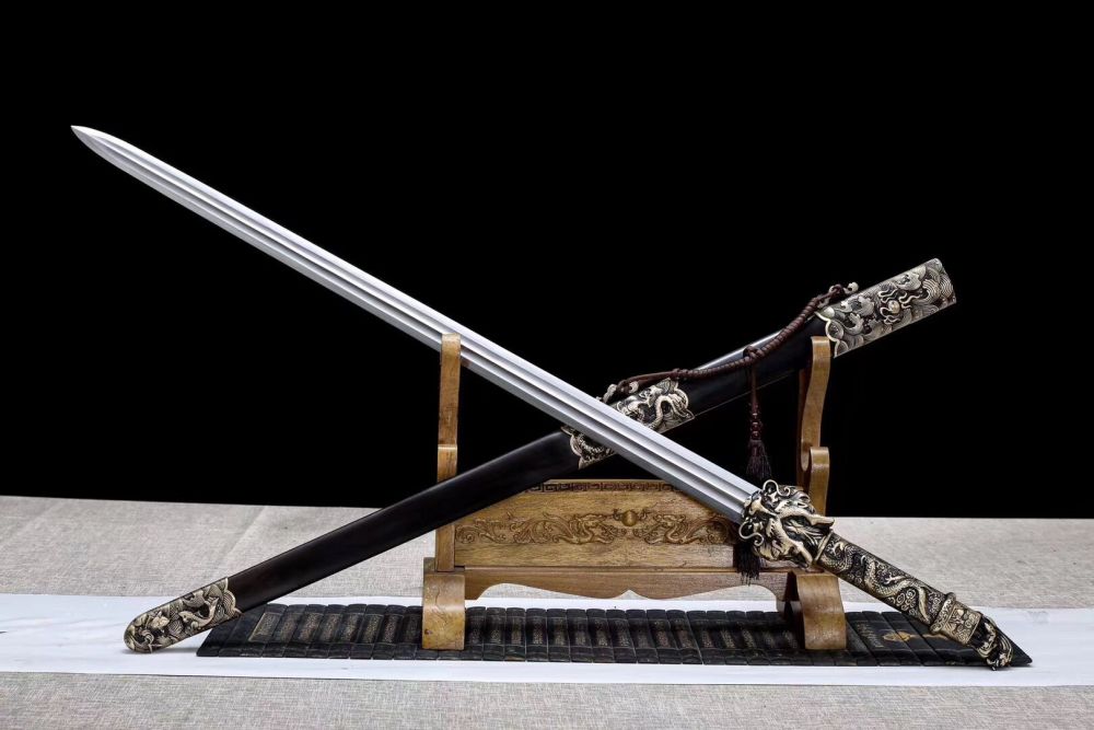 Sacred Dragon Sword,Handmade Traditional Sword,Chinese Sword,Hundred steelmaking pattern steel,Longquan sword