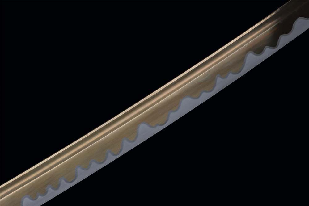Golden Phoenix Katana,Baked Gold Series,Japanese Samurai Sword,Real Katana,Handmade sword,High performance manganese steel,Longquan sword