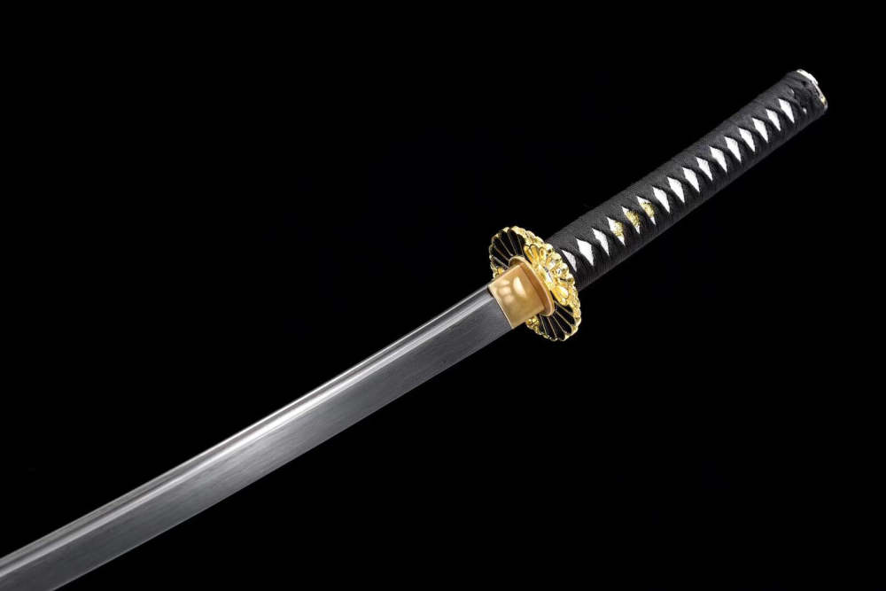 Rosewood samurai sword,Katana,Hundred steelmaking pattern steel,Solid wood scabbard,Longquan sword